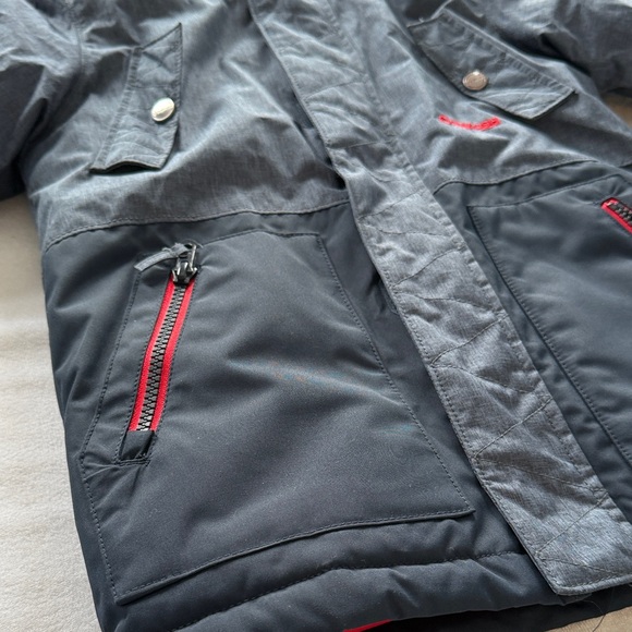 OshKosh B'gosh Charcoal and Scarlet Hooded Jacket - Picture 6 of 12